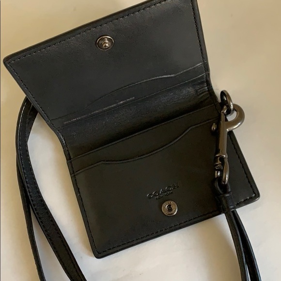 Coach Mens card case wallet neck lanyard - Picture 5 of 5